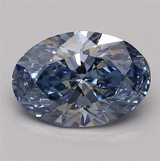 1.11 Ct. Fancy Vivid Blue Oval Lab Grown Diamond