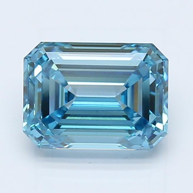2.06 Ct. Fancy Vivid Blue Emerald Lab Grown Diamond