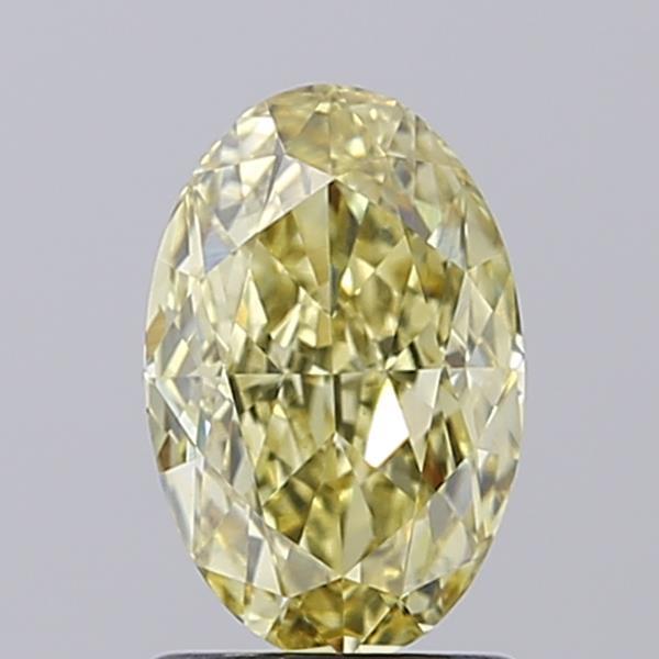 1.55 Ct. Fancy Intense Yellow Oval Lab Grown Diamond