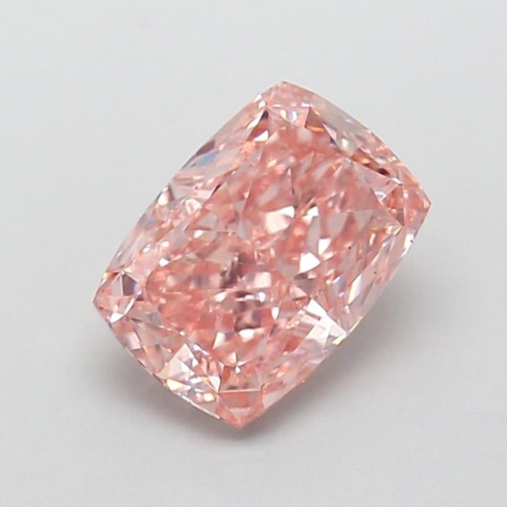 2.10 Ct. Fancy Intense  Pink Cushion Lab Grown Diamond