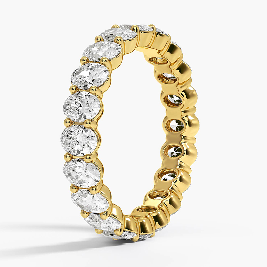Oval Eternity Lab Diamond Ring (3 ct. tw.) in 18K Yellow Gold