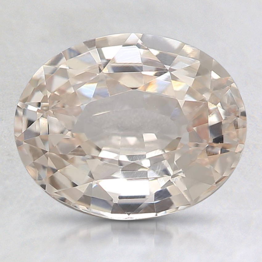 9.1x7.4mm Unheated Peach Oval Sapphire