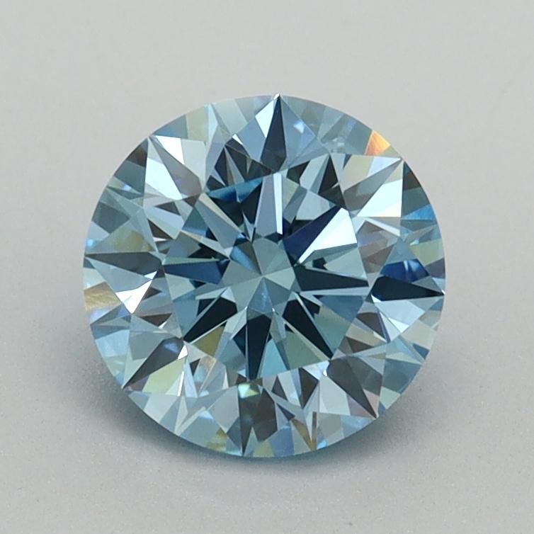 1.23 Ct. Fancy Vivid Blue Round Lab Grown Diamond