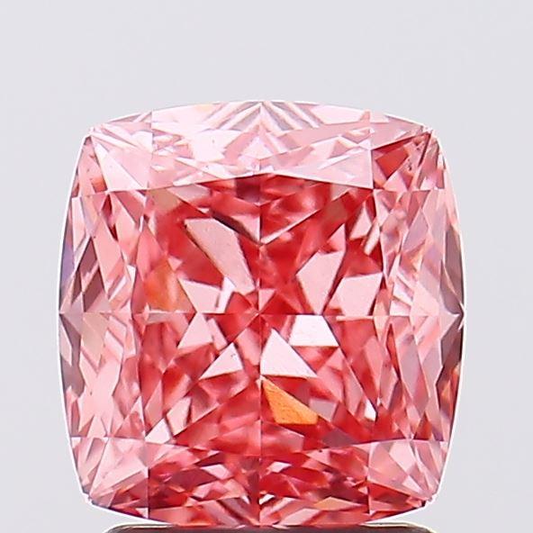 1.94 Ct. Fancy Vivid Pink Cushion Lab Grown Diamond