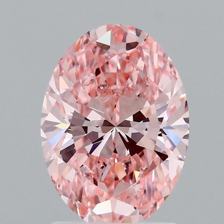 1.90 Ct. Fancy Vivid Pink Oval Lab Grown Diamond