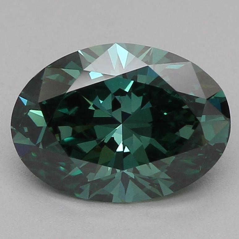 1.04 Ct. Fancy Deep Green Oval Lab Grown Diamond