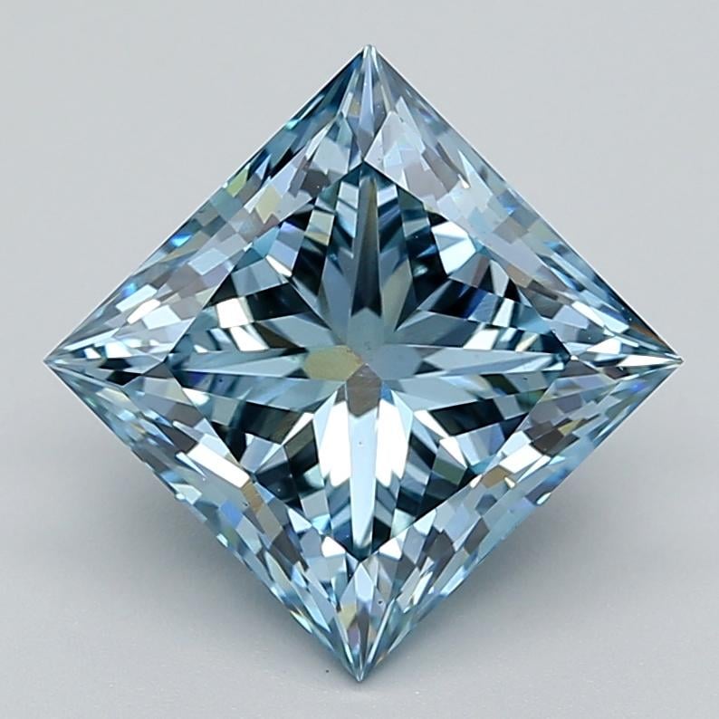 5.04 Ct. Fancy Intense Blue Princess Lab Grown Diamond