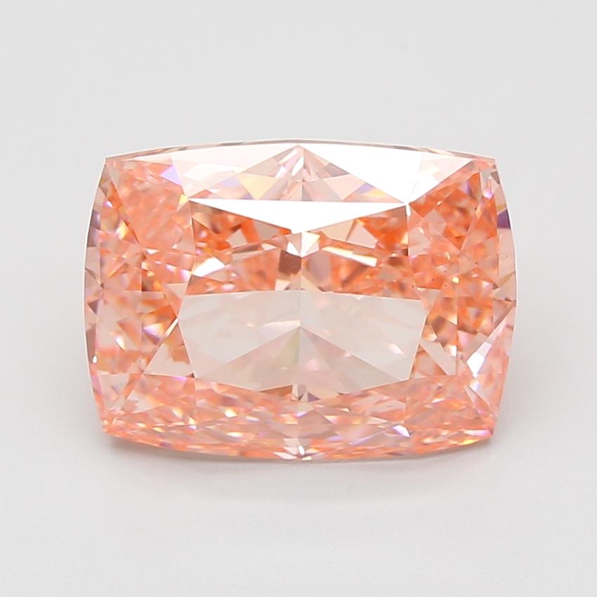 7.01 Ct. Fancy Vivid Pink Cushion Lab Grown Diamond