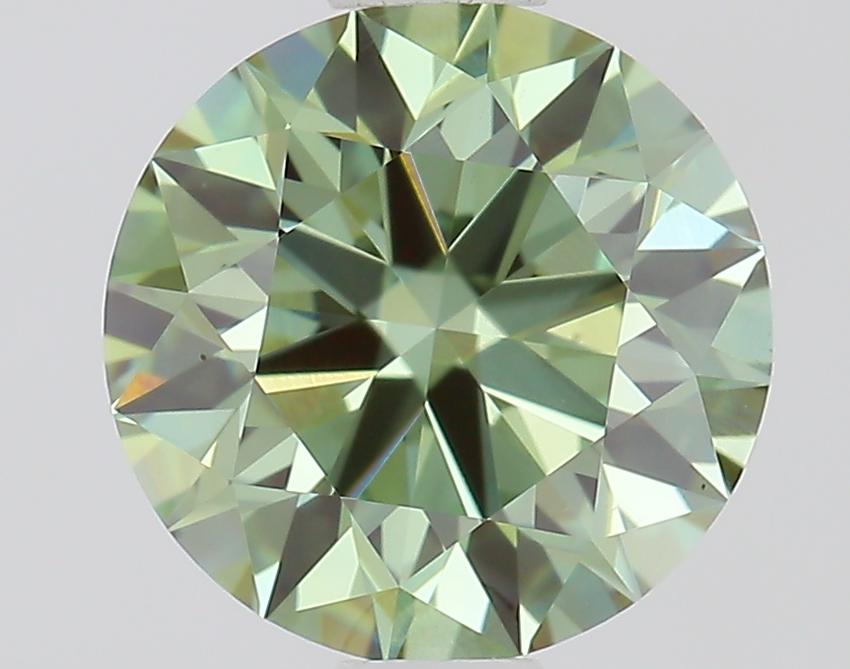 1.04 Ct. Fancy Vivid Green Round Lab Grown Diamond
