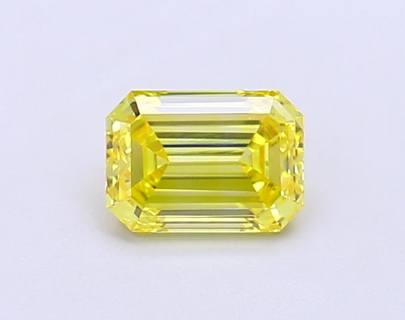 1.02 Ct. Fancy Vivid  Yellow Emerald Lab Grown Diamond