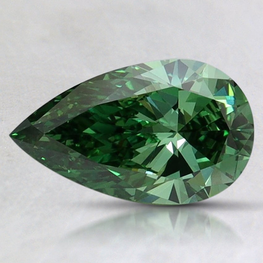 1.01 Ct. Fancy Vivid Pacific Green Pear Lab Grown Diamond