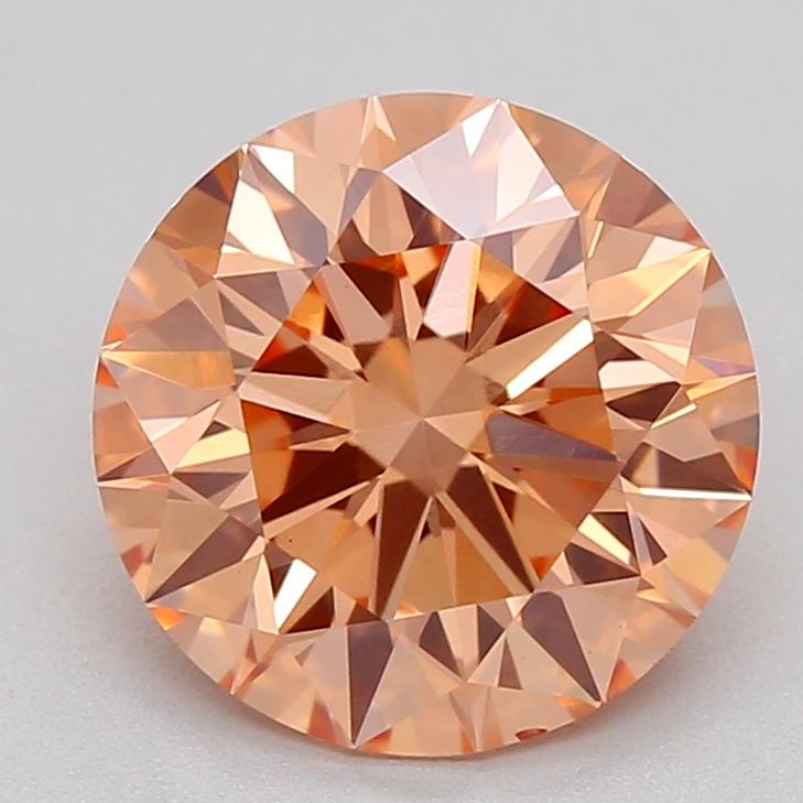 1.95 Ct. Fancy Vivid Pinkish Orange Round Lab Grown Diamond