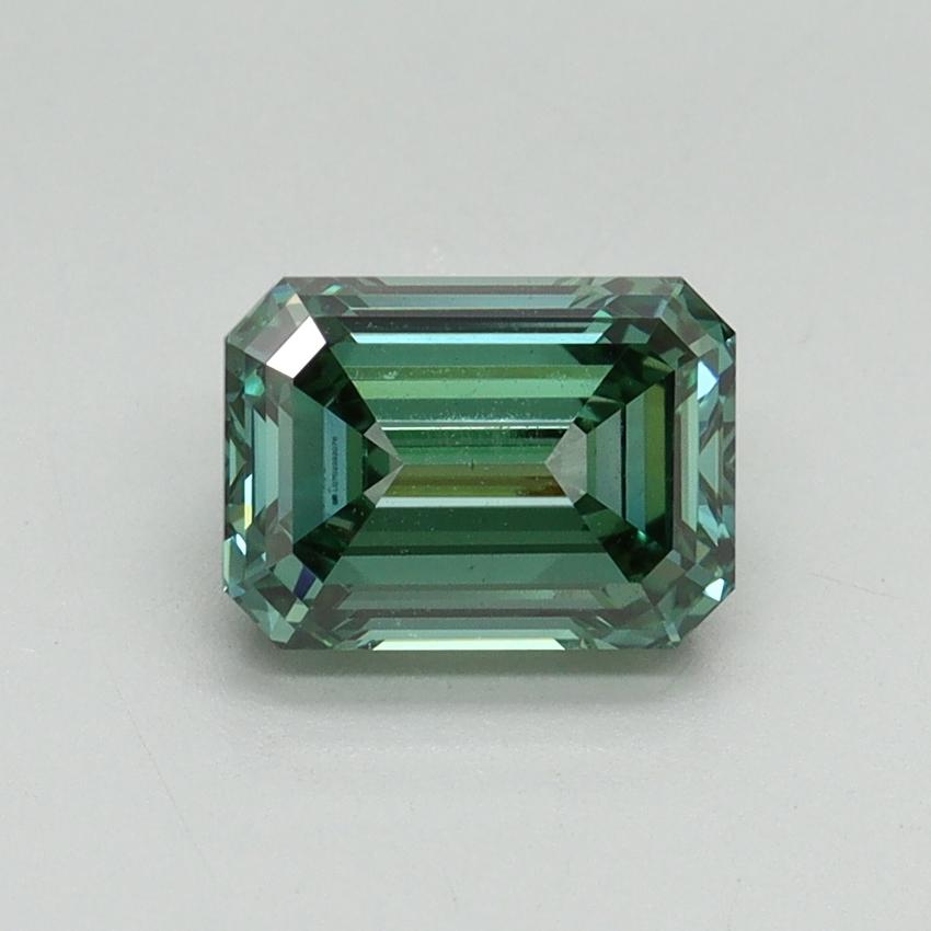 1.47 Ct. Fancy Vivid Pacific Green Emerald Lab Grown Diamond