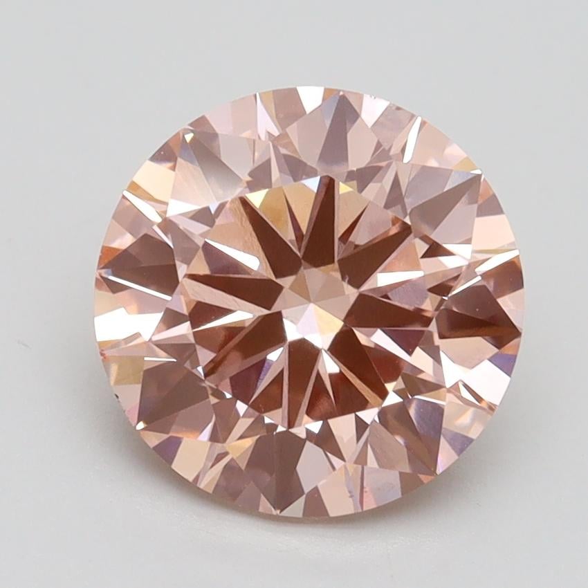 2.52 Ct. Fancy Intense Pink Round Lab Grown Diamond