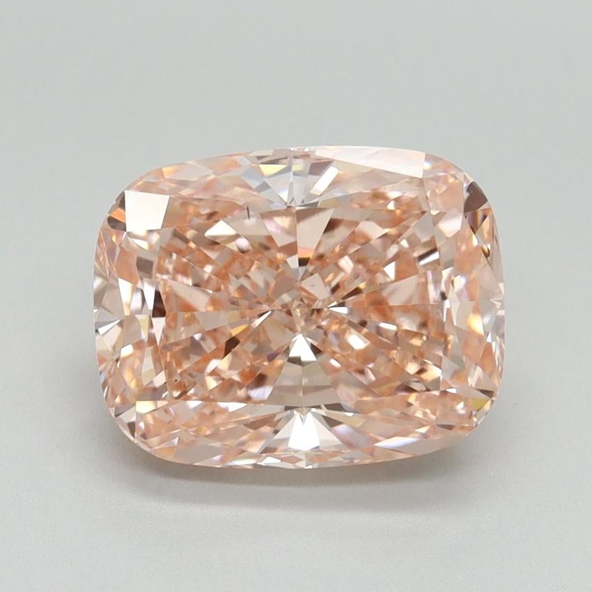 3.01 Ct. Fancy Vivid Pink Cushion Lab Grown Diamond