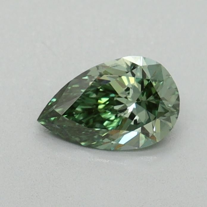 0.41 Ct. Fancy Vivid Green Pear Lab Grown Diamond