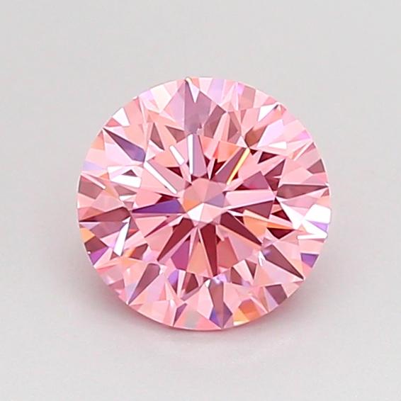 0.80 Ct. Fancy Vivid Pink Round Lab Grown Diamond