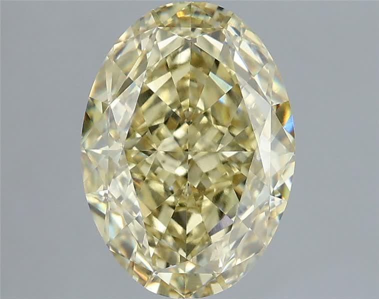 3.06 Ct. Fancy  Yellow Oval Lab Grown Diamond