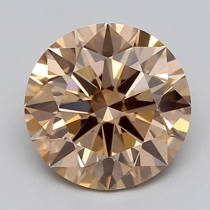 1.42 Ct. Light  Brown Round Lab Grown Diamond