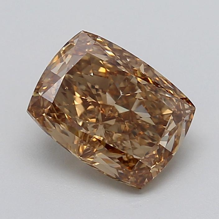 2.57 Ct. Light  Brown Cushion Lab Grown Diamond