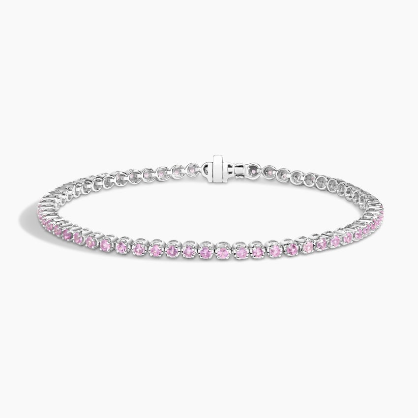 Diamond & Pink Sapphire Bangle Bracelet | Wong Ken's