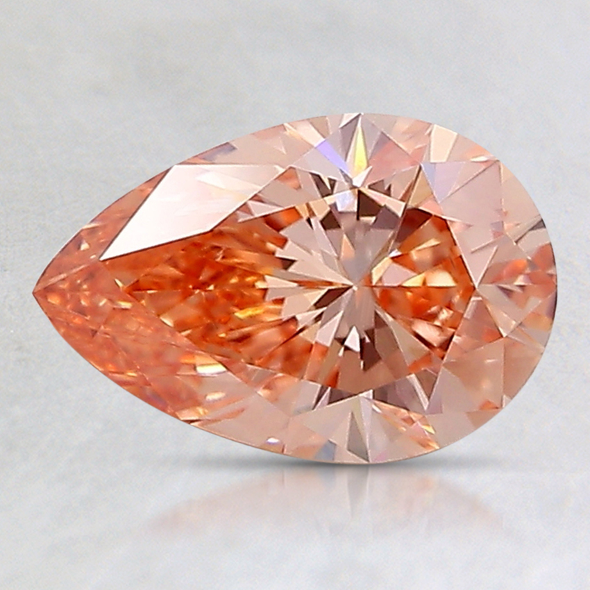 1.09 Ct. Fancy Intense Orange Pear Lab Created Diamond