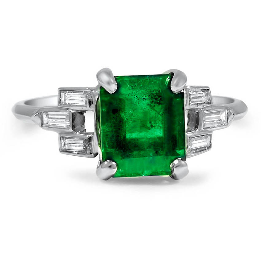 Art Deco Emerald Vintage Ring | Haralda | Brilliant Earth