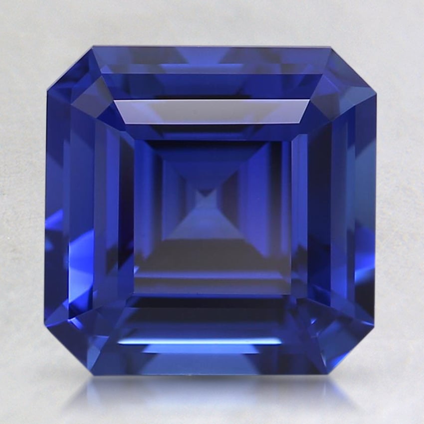 8.0mm Blue Asscher Lab Created Sapphire