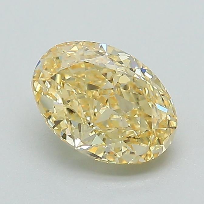 1.03 Ct. Fancy Intense Yellow Oval Lab Grown Diamond