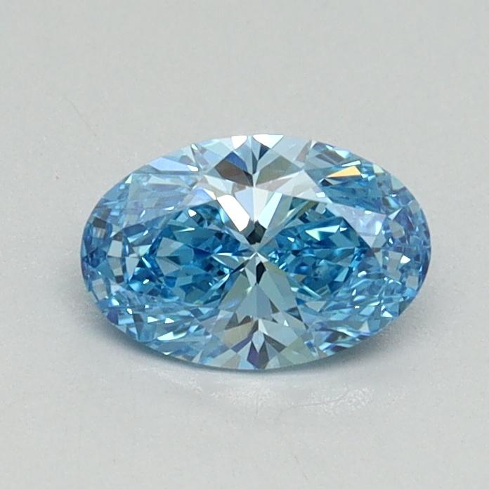 0.57 Ct. Fancy Vivid Blue Oval Lab Grown Diamond