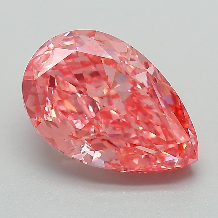3.10 Ct. Fancy Vivid Pink Pear Lab Grown Diamond