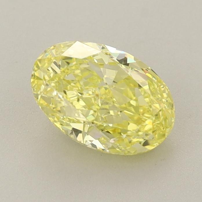 1.02 Ct. Fancy Vivid  Yellow Oval Lab Grown Diamond