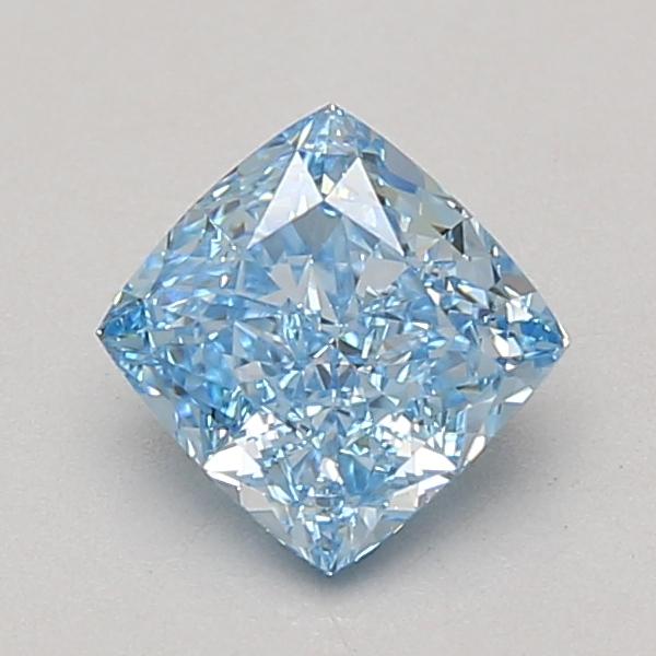 1.23 Ct. Fancy Vivid Blue Cushion Lab Grown Diamond