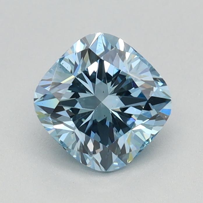 0.77 Ct. Fancy Intense Blue Cushion Lab Grown Diamond