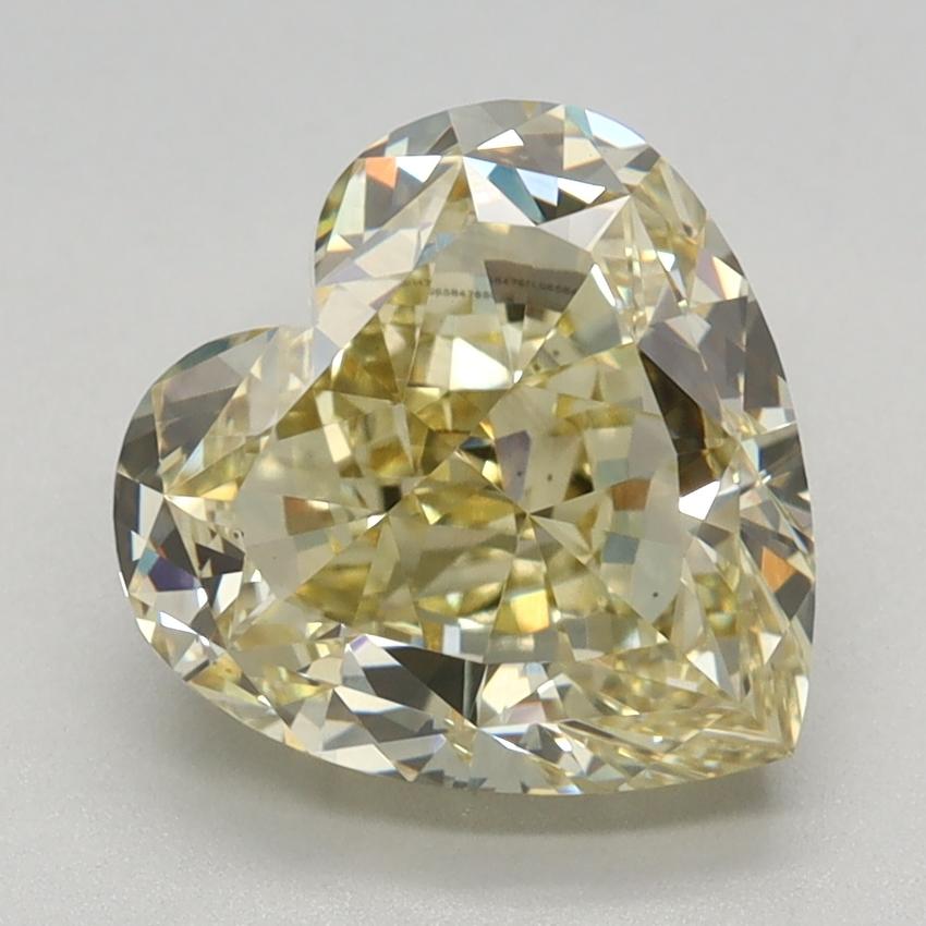2.68 Ct. Fancy Light Yellow Heart Lab Grown Diamond