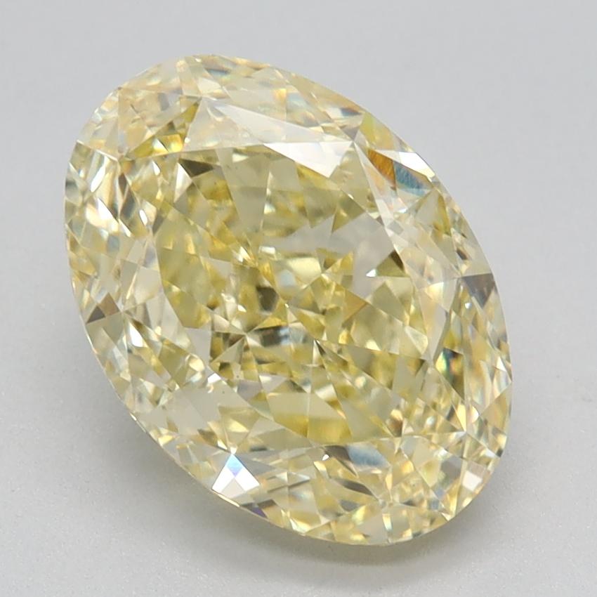 2.42 Ct. Fancy Intense Yellow Oval Lab Grown Diamond
