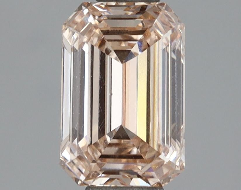 1.01 Ct. Fancy Light Orangy Pink Emerald Lab Grown Diamond