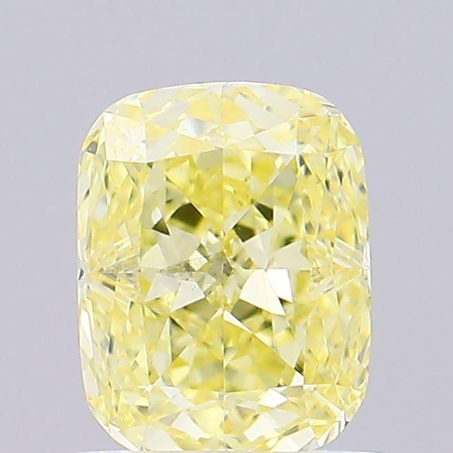 1.01 Ct. Fancy Intense Yellow Cushion Lab Grown Diamond
