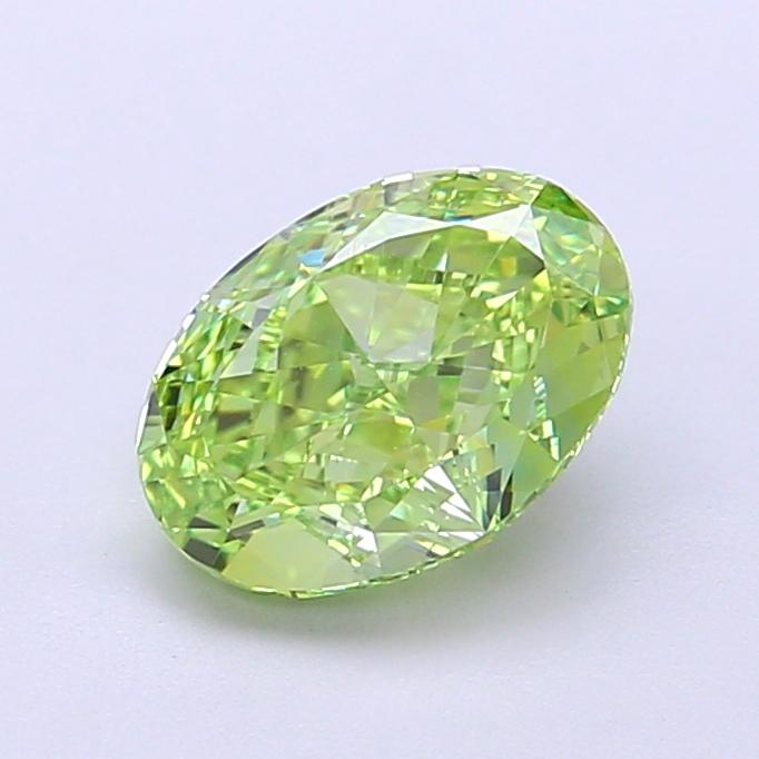 1.46 Ct. Fancy Vivid Green Oval Lab Grown Diamond