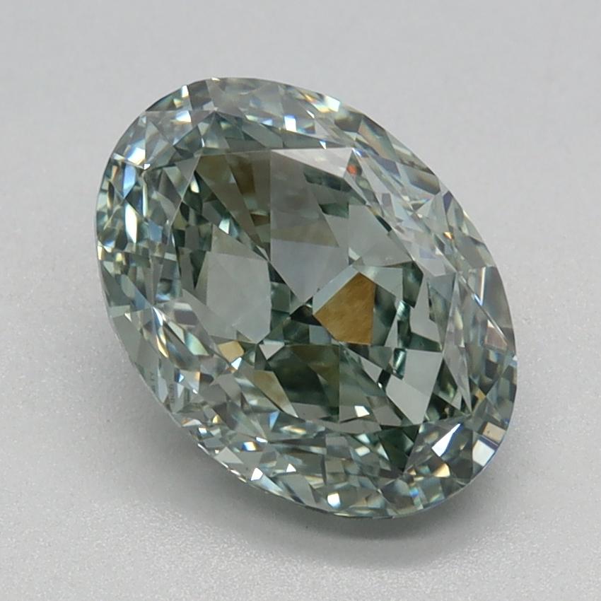 1.60 Ct. Fancy Intense Green Oval Lab Grown Diamond