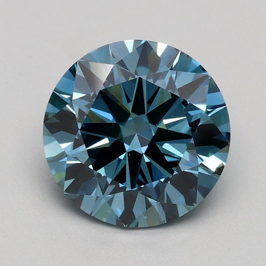 1.50 Ct. Fancy Vivid Blue Round Lab Grown Diamond
