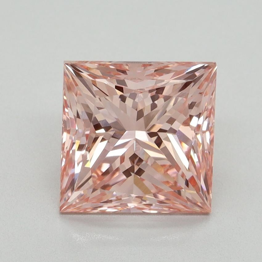3.05 Ct. Fancy Vivid Pink Princess Lab Grown Diamond