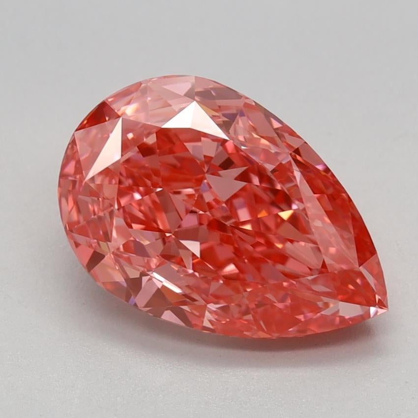 2.63 Ct. Fancy Vivid Pink Pear Lab Grown Diamond