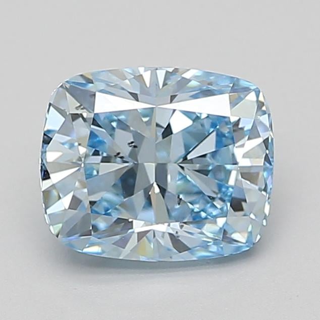 2.01 Ct. Fancy Intense Blue Cushion Lab Grown Diamond