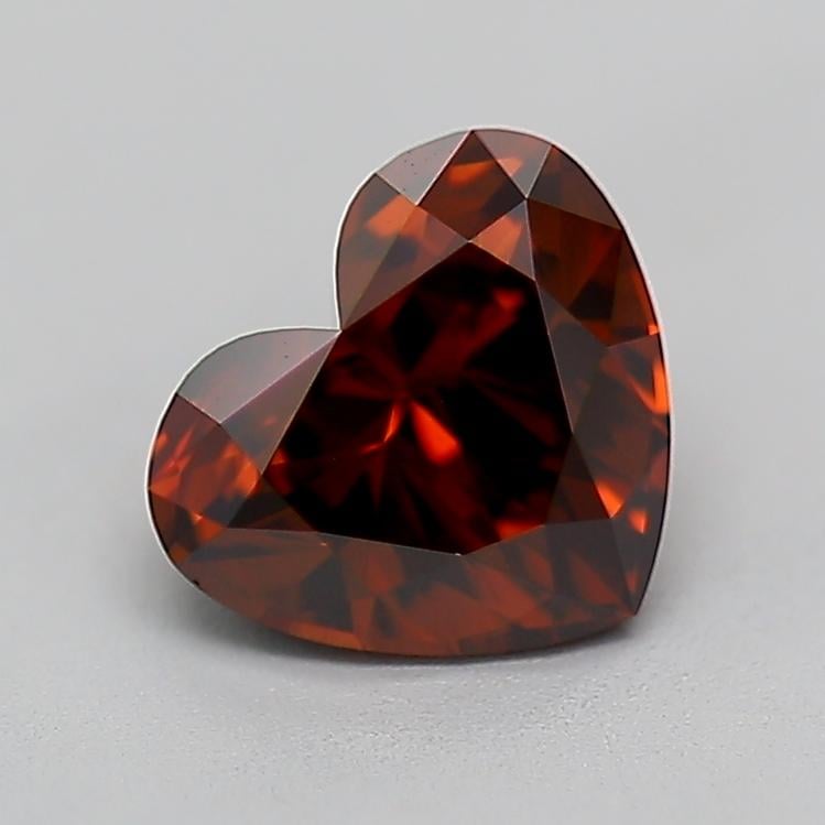 1.01 Ct. Fancy Deep Brownish Orange Heart Lab Grown Diamond