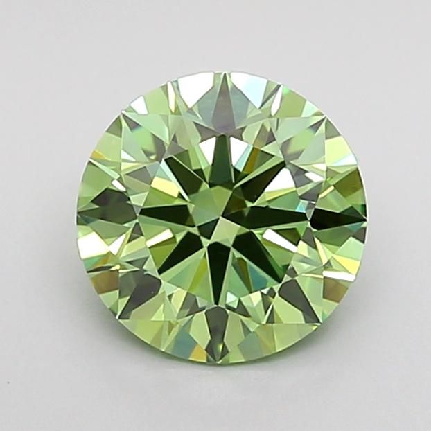1.22 Ct. Fancy Vivid Green Round Lab Grown Diamond