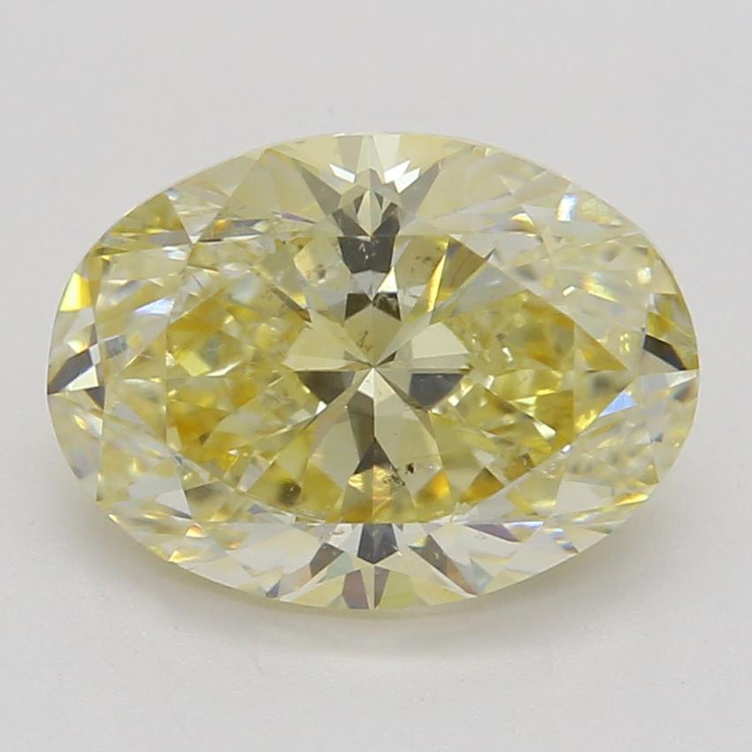 1.50 Ct. Fancy Yellow Oval Diamond, top view