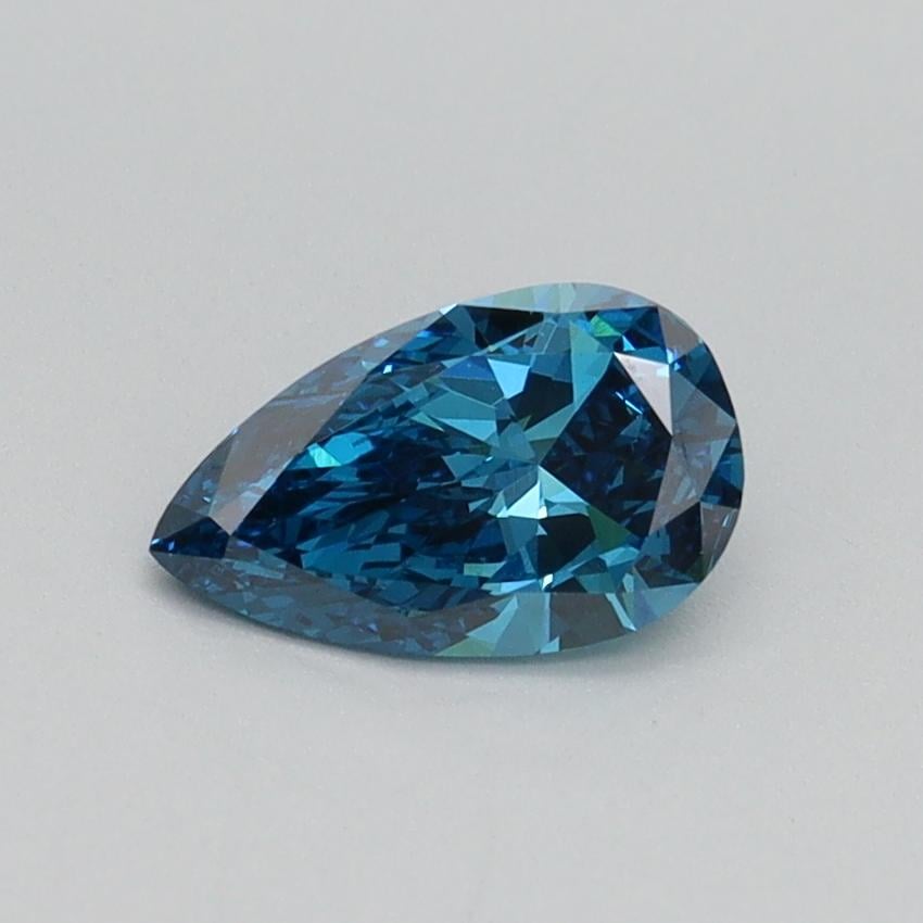 0.60 Ct. Fancy Vivid Blue Pear Lab Grown Diamond