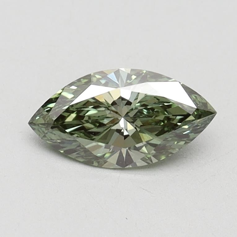 0.54 Ct. Fancy Vivid Green Marquise Lab Grown Diamond