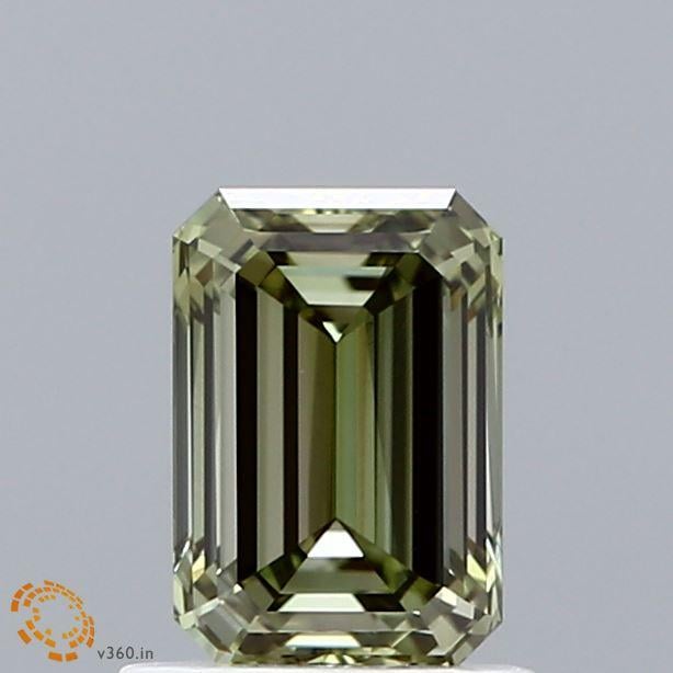 1.05 Ct. Fancy Intense  Green Emerald Lab Grown Diamond